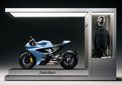 Foster + Partners designs retail podium to highlight “precision and modernity” of Norton Motorcycles